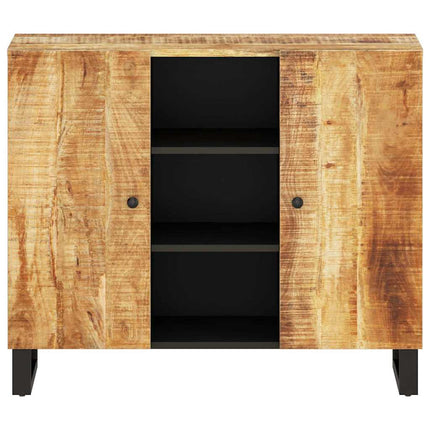 skænk med 2 låger 90x33x75 cm massivt mangotræ