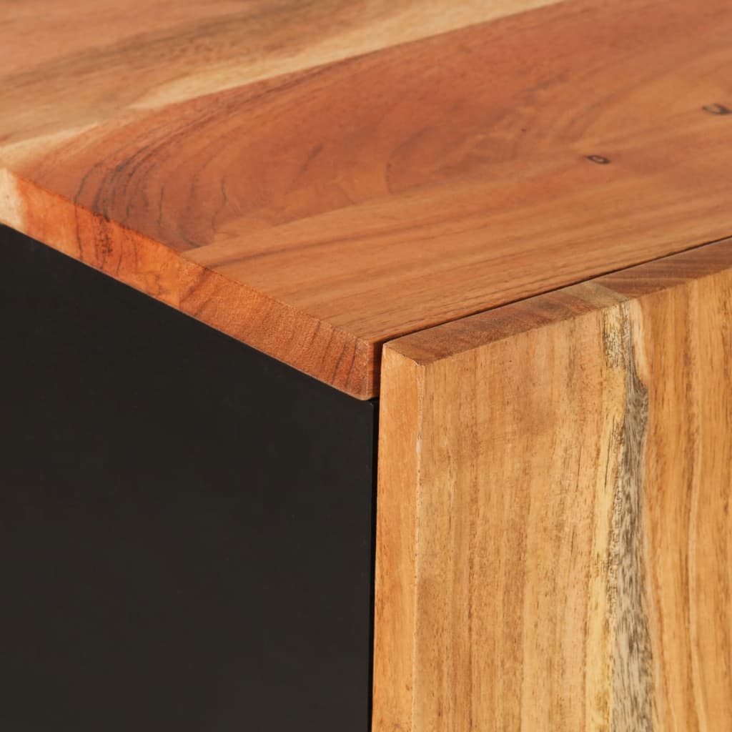 skænk med 2 låger 90x33x75 cm massivt akacietræ