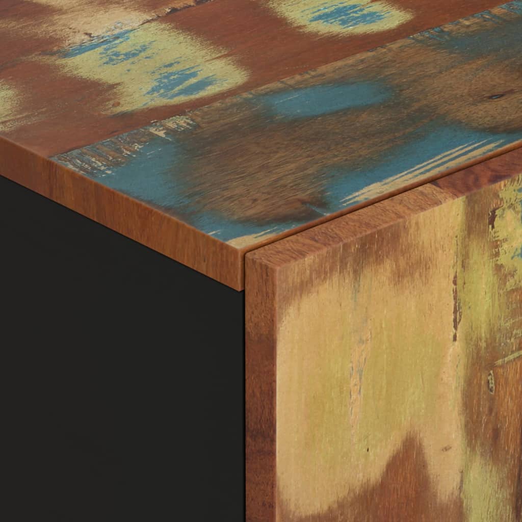 skænk med 2 låger 90x33x75 cm massivt genbrugstræ