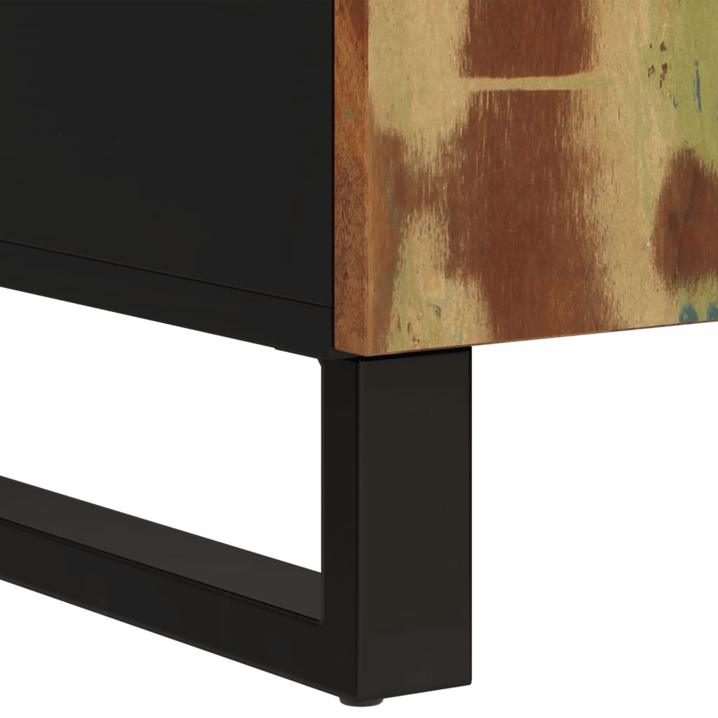 skænk med 2 låger 90x33x75 cm massivt genbrugstræ