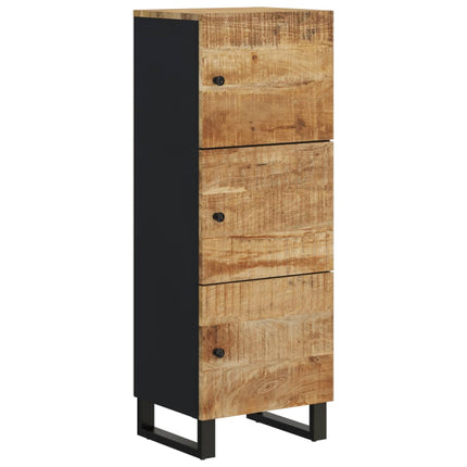 skab med 3 låger 40x33x110 cm massivt mangotræ og jern