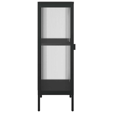 skænk 40x35x105 cm glas og stål sort