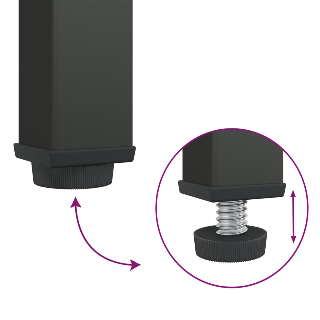 skænk 105x35x70 cm glas og stål sort