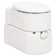 bærbart campingtoilet 24+17 l HDPE og stål hvid