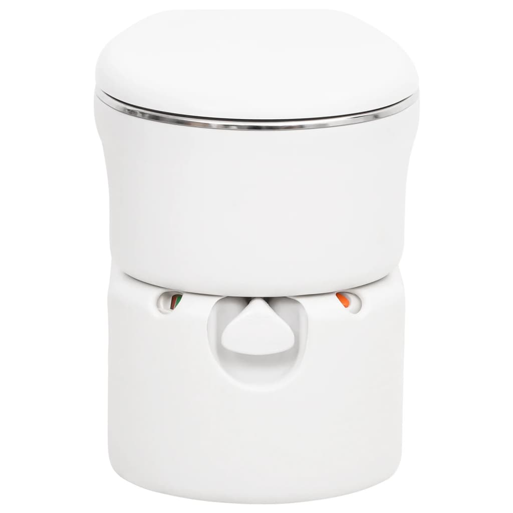 bærbart campingtoilet 24+17 l HDPE og stål hvid