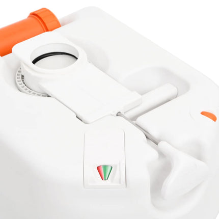 bærbart campingtoilet 24+17 l HDPE og stål hvid