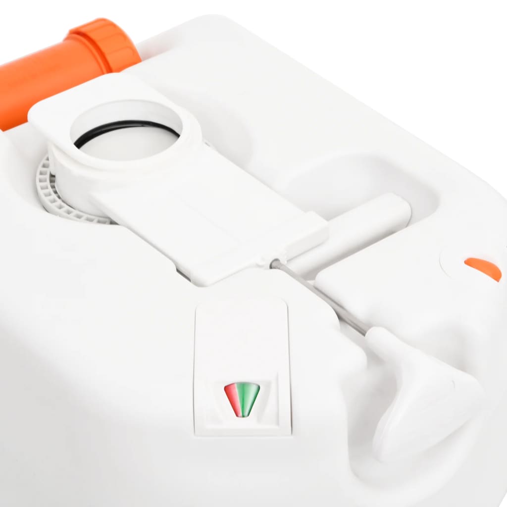 bærbart campingtoilet 24+17 l HDPE og stål hvid