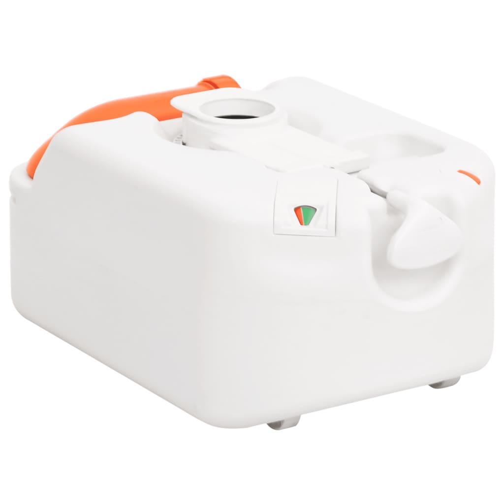 bærbart campingtoilet 24+17 l HDPE og stål hvid