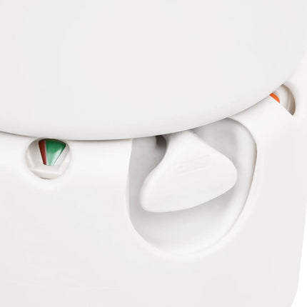 bærbart campingtoilet 24+17 l HDPE og stål hvid