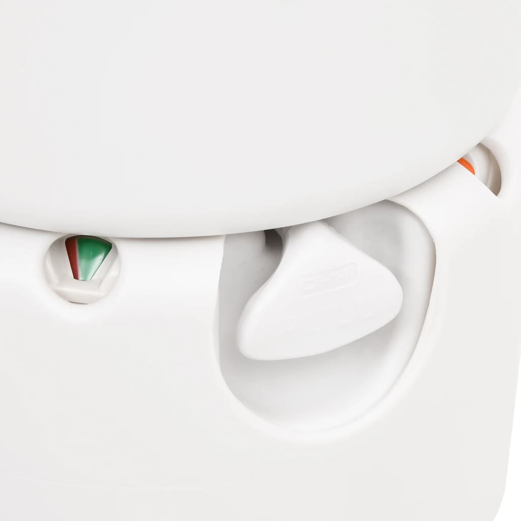 bærbart campingtoilet 24+17 l HDPE og stål hvid