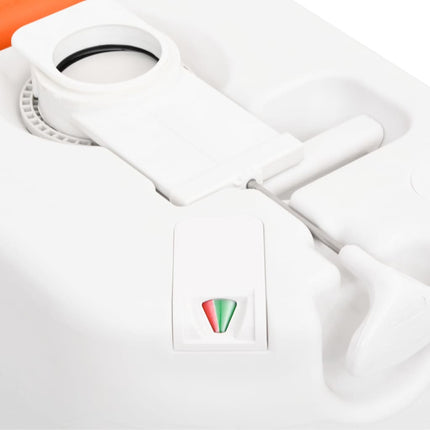 bærbart campingtoilet 24+17 l HDPE og emalje hvid