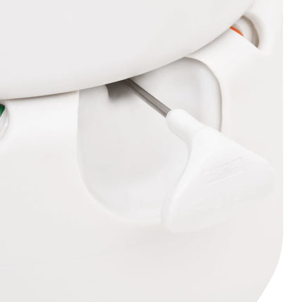 bærbart campingtoilet 24+17 l HDPE og emalje hvid