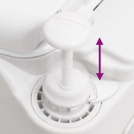 bærbart campingtoilet 24+17 l HDPE og PP hvid