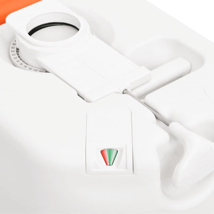 bærbart campingtoilet 24+17 l HDPE og PP hvid