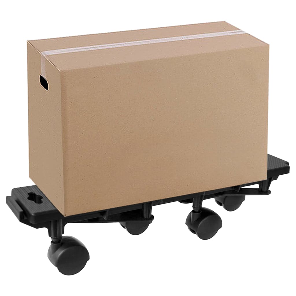 møbelhunde 6 stk. med 4 hjul 170 kg polypropylen sort