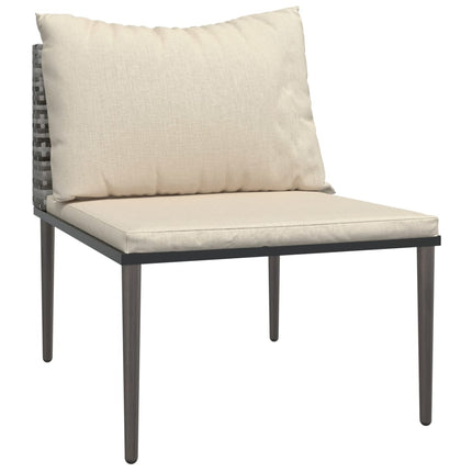 midtermodul til havesofa med hynde polyrattan grå