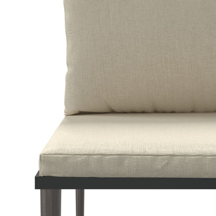 midtermodul til havesofa med hynde polyrattan grå