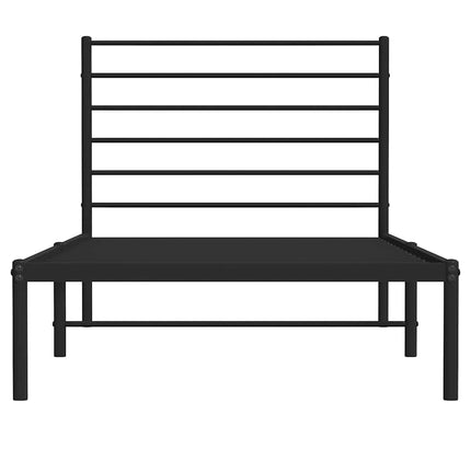 sengeramme med sengegavl 75x190 cm metal sort