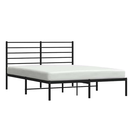sengeramme med sengegavl 140x190 cm metal sort