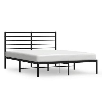 sengeramme med sengegavl 160x200 cm metal sort