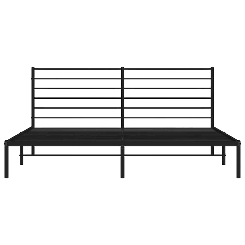 sengeramme med sengegavl 183x213 cm metal sort