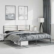 sengeramme med sengegavl 183x213 cm metal sort