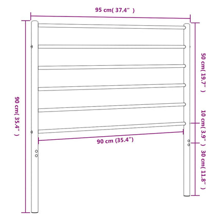 udskiftningsgavl 90 cm metal sort