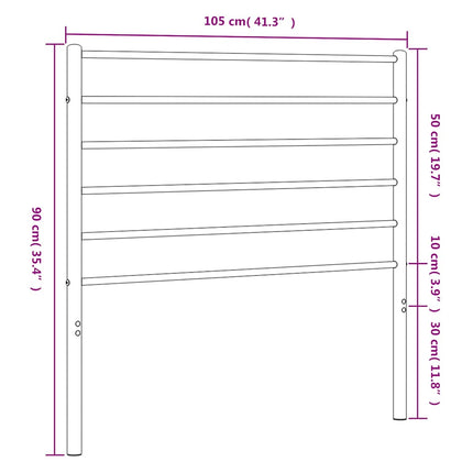 udskiftningsgavl 100 cm metal sort