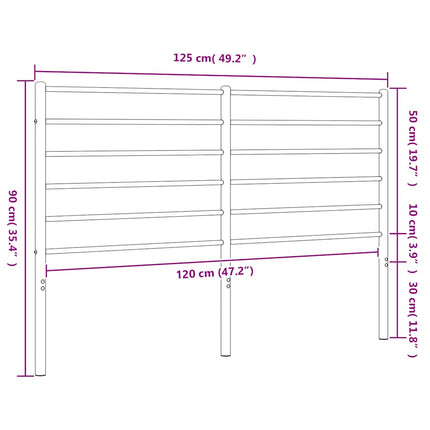 udskiftningsgavl 120 cm metal sort