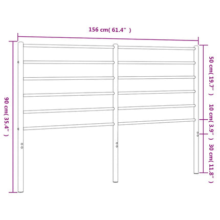 udskiftningsgavl 150 cm metal sort