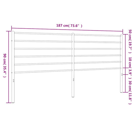 udskiftningsgavl 180 cm metal sort
