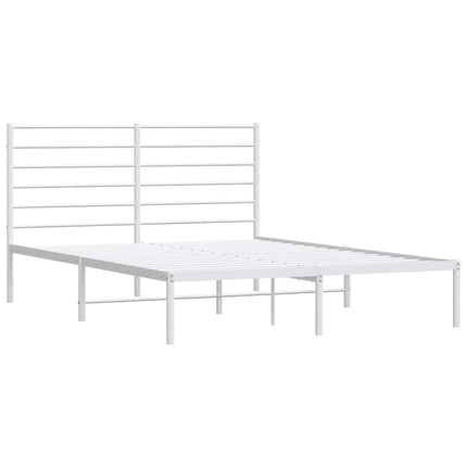 sengeramme med sengegavl 120x200 cm metal hvid
