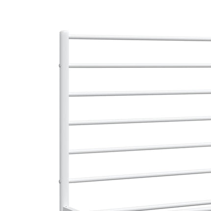 sengeramme med sengegavl 120x200 cm metal hvid