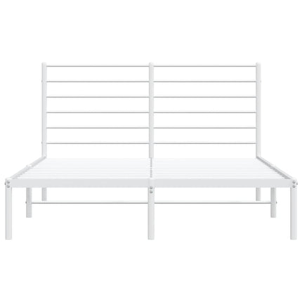 sengeramme med sengegavl 140x190 cm metal hvid