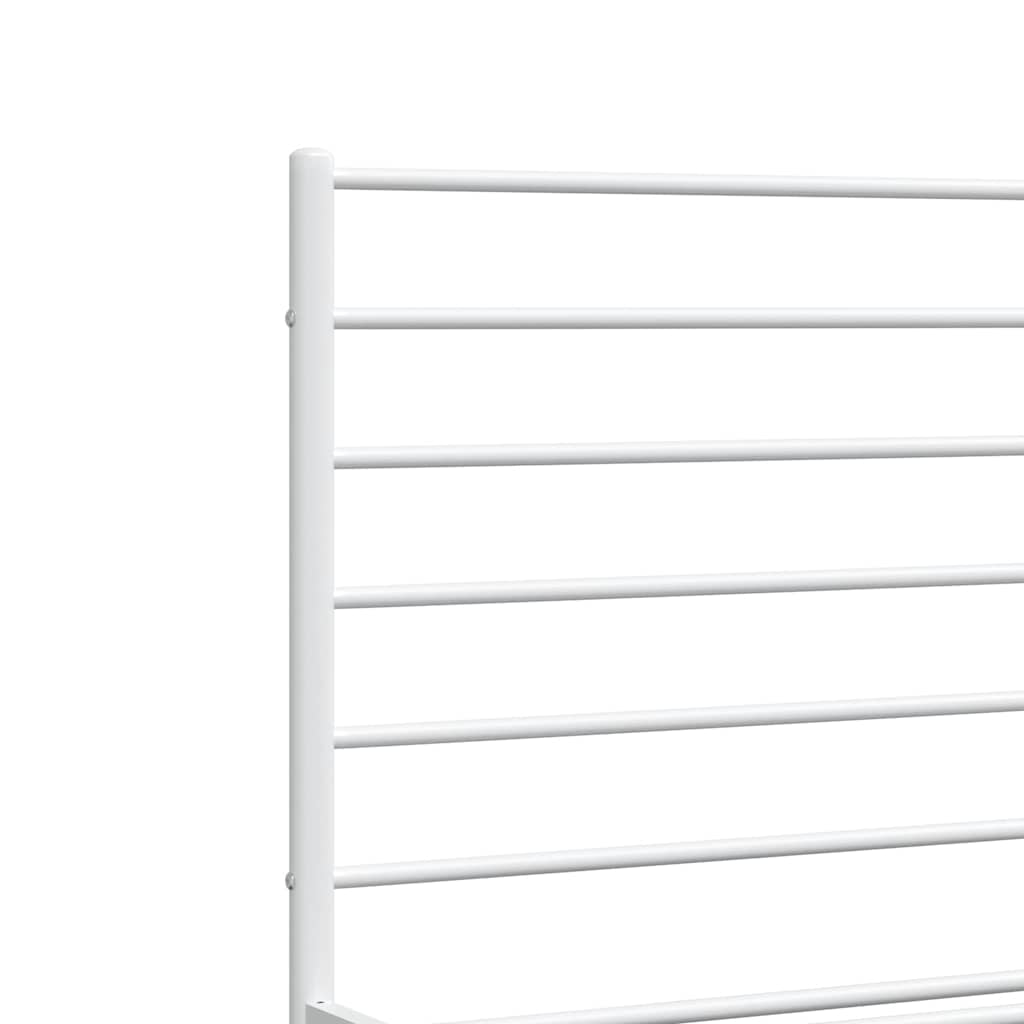 sengeramme med sengegavl 140x190 cm metal hvid