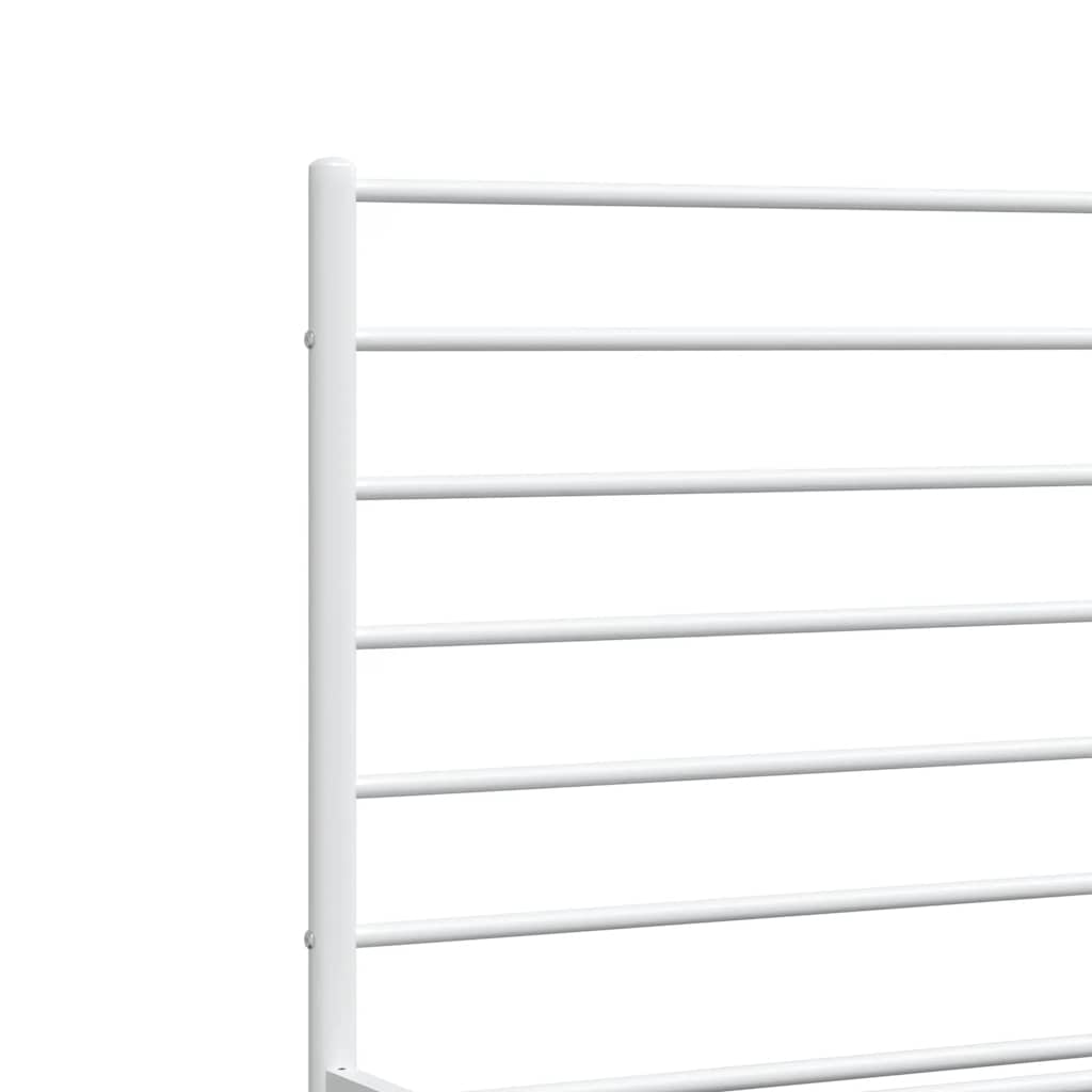 sengeramme med sengegavl 180x200 cm metal hvid