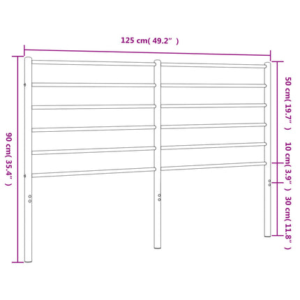 udskiftningsgavl 120 cm metal hvid