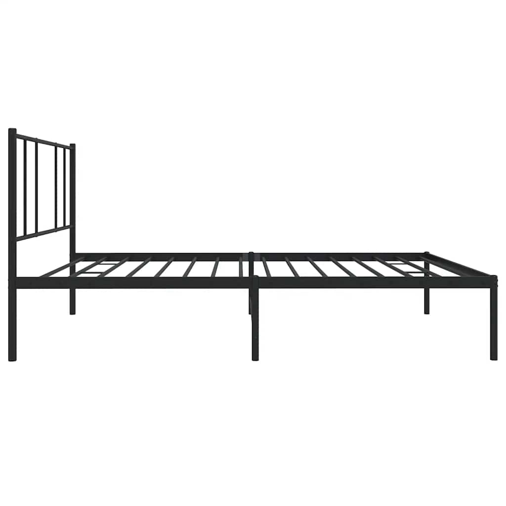 sengeramme med sengegavl 75x190 cm metal sort