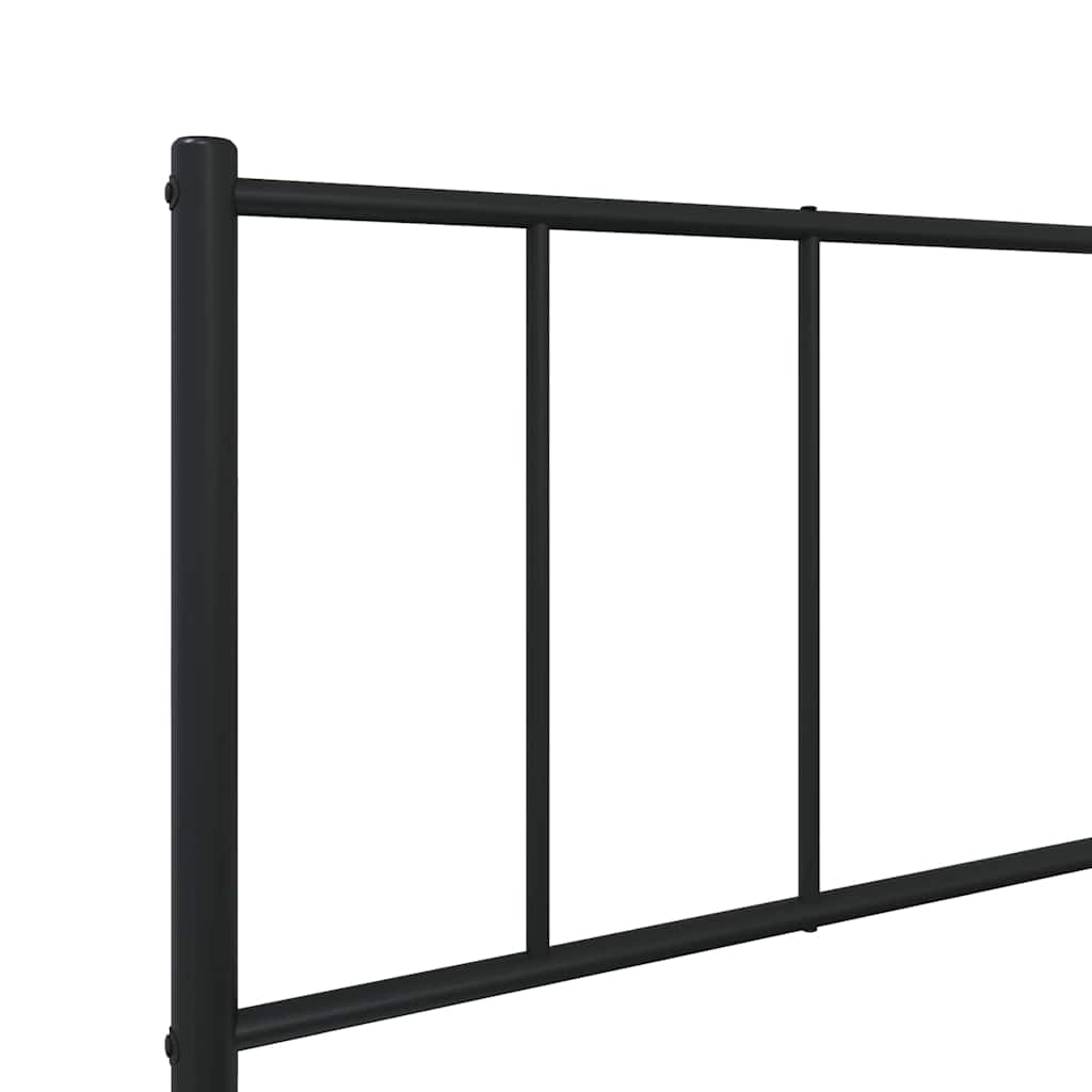 sengeramme med sengegavl 75x190 cm metal sort