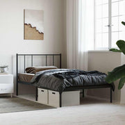 sengeramme med sengegavl 75x190 cm metal sort