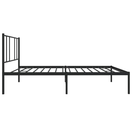 sengeramme med sengegavl 90x200 cm metal sort