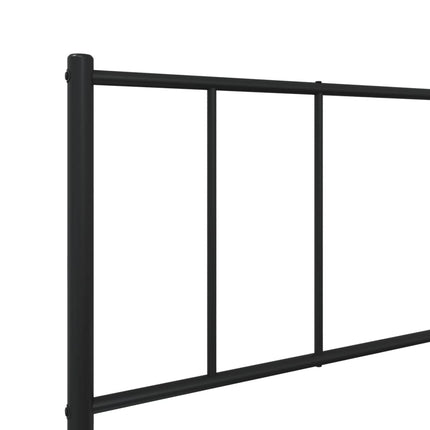 sengeramme med sengegavl 90x200 cm metal sort