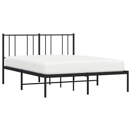 sengeramme med sengegavl 120x190 cm metal sort