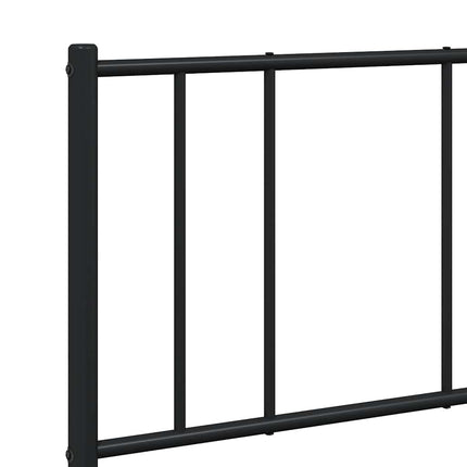 sengeramme med sengegavl 120x190 cm metal sort
