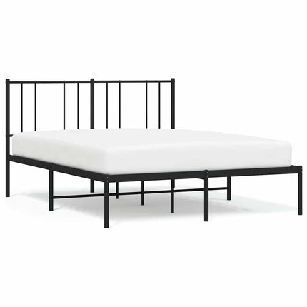 sengeramme med sengegavl 120x200 cm metal sort