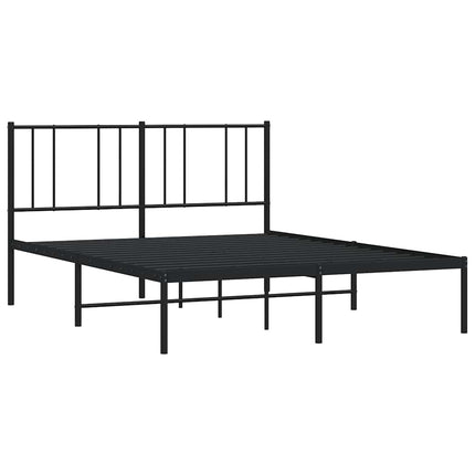 sengeramme med sengegavl 120x200 cm metal sort