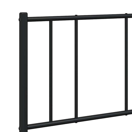 sengeramme med sengegavl 135x190 cm metal sort