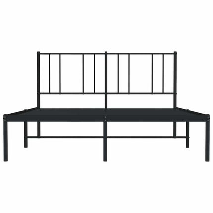 sengeramme med sengegavl 140x200 cm metal sort