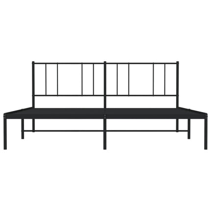 sengeramme med sengegavl 180x200 cm metal sort