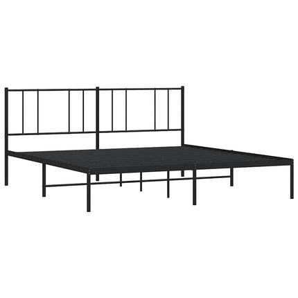 sengeramme med sengegavl 193x203 cm metal sort